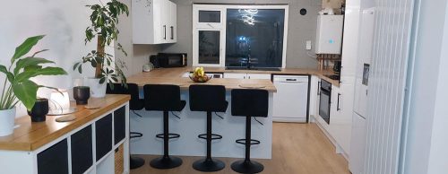 Kitchen redone after a carpentry job